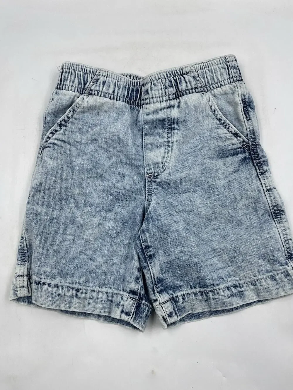 Boys Gap Brand Pull On Elastic Waist Blue Denim Shorts Size 4